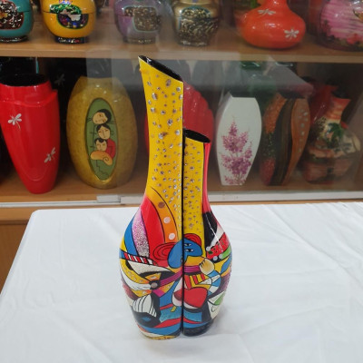 Bình Hoa Sơn Mài - Bình Đôi Tình Yêu | Size 25x10 cm | Thủ Công Nghệ Thuật – Biểu Tượng Gắn Kết