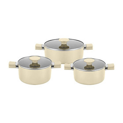 Bộ nồi phủ sứ an toàn Elmich Classic EL-5226BE03 Size 18,20,24cm - Hàng chính hãng