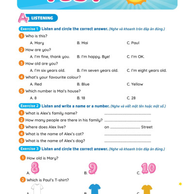 Sách - Phiếu Ôn Hè Tiếng Anh Lớp 3