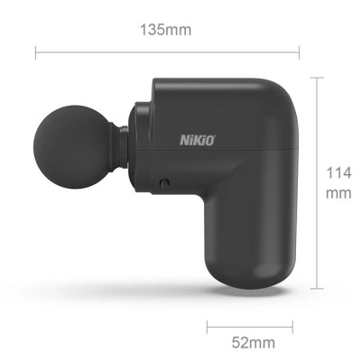 Súng Massage Cầm Tay Mini Nikio NK-173 - 6 Đầu Chuyên Dụng + 1 Đầu Nhiệt Nóng - Mát Xa Hỗ Trợ Giảm Đau Nhức Và Giãn Cơ Toàn Thân - Phù Hợp Mọi Đối Tượng, Siêu Nhỏ Gọn
