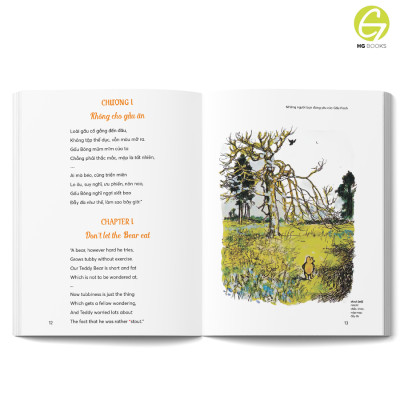 Trọn bộ 4 cuốn sách Gấu Pooh Xinh Xắn - Winnie The Pooh (A.A.Milne) bản Song ngữ có Audio giúp bé học tiếng Anh