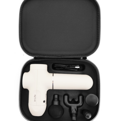 Máy massage H-Life cầm tay cao cấp - Có hộp đựng - 6 cấp độ, 4 đầu massage H-Life, pin 2000mAh - Cobihome