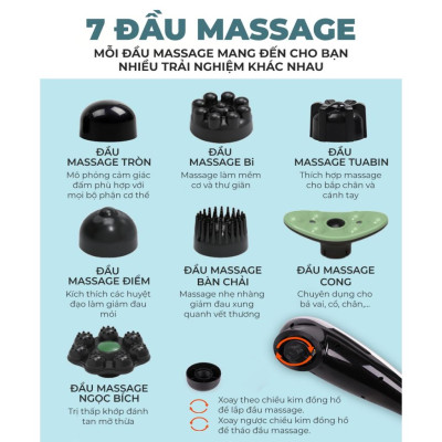 Máy massage cầm tay OKACHI JP-650E (Pin sạc)