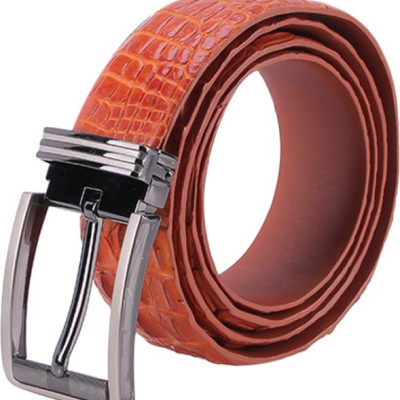 Thắt Lưng Nam Da Cá Sấu Gai Lưng Đầu Kim Bản Lớn Huy Hoàng HT4712 - Vàng