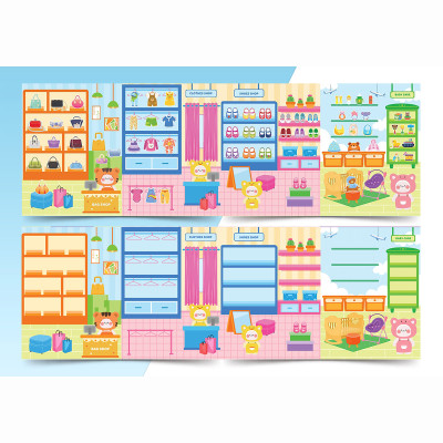 Sách Trò chơi Đồ hàng Đi Siêu Thị (Hơn 200 Stickers)