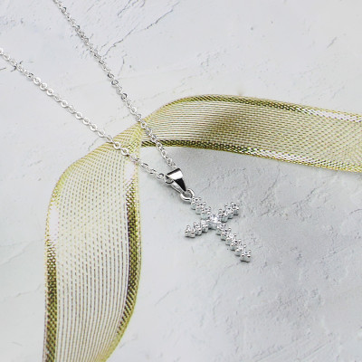 Dây Chuyền Nữ Thánh Giá Thập Giá BẠC HIỂU MINH DMD403