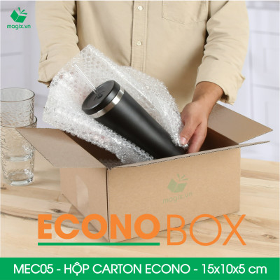 MEC05 - 15x10x5 cm - Combo 100 thùng hộp carton trơn siêu tiết kiệm ECONO