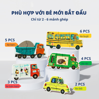 Đồ Chơi Ghép Hình Cho Bé Mideer My First Puzzle Transport