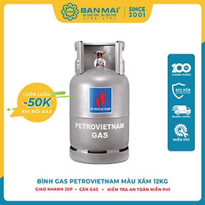 Bình Gas PetroVietnam Màu Xám 12kg