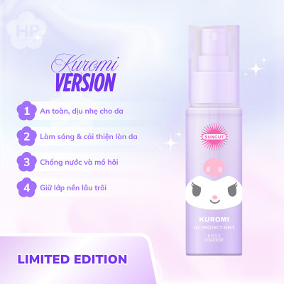 Phiên Bản Giới Hạn Xịt Chống Nắng Bảo Vệ Da Kose Suncut Kuromi UV Protect Mist SPF50+ PA++++ 60 G