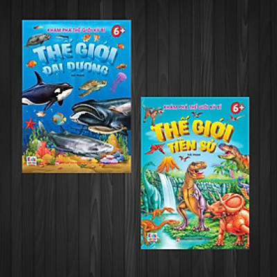 Sách - Combo 2 Cuốn Khám phá thế giới kỳ bí: Thế giới đại dương + Thế giới tiền sử (VT-MK)