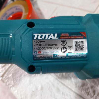 MÁY MÀI GÓC DÙNG PIN LITHIUM 20V (2 pin 4.0Ah và 1 sạc) TOTAL TAGLI201072 - HÀNG CHÍNH HÃNG