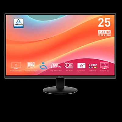 Màn Hình MSI Pro MP252L 24.5 inch – IPS Full HD, 100Hz, Chống Nháy, Bảo Vệ Mắt - GiaPhucStore | Hàng Chính Hãng