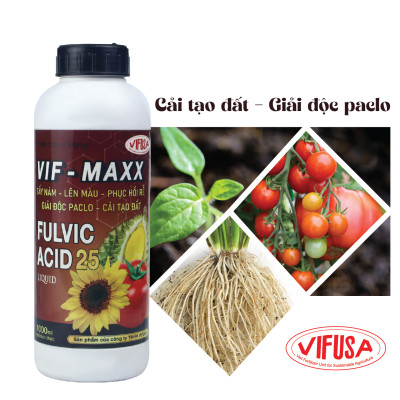 VIF-MAXX - Phân bón Acid Fulvic 25 chai 1 lít