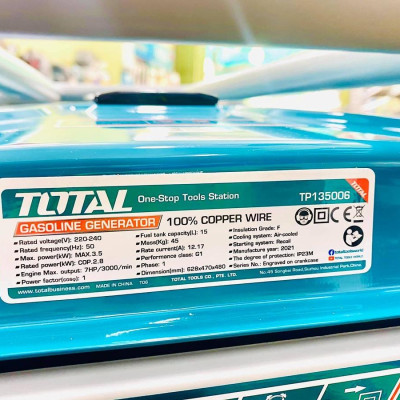 MÁY PHÁT ĐIỆN XĂNG 2.8 KW/3.5KW TOTAL TP135006 - HÀNG CHÍNH HÃNG