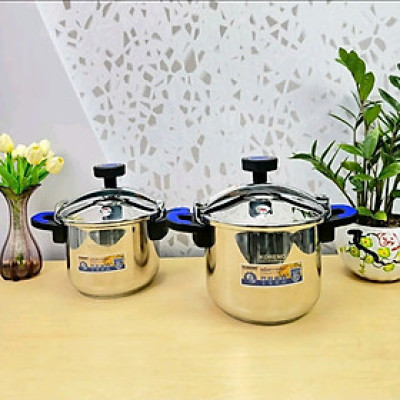 Nồi áp suất inox 304, chống nổ, dùng cho bếp từ bếp ga bếp hồng ngoại dung tích 6 lít và 8 lít hàng chính hãng