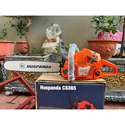 Máy cưa xích chạy xăng HUSPANDA 365 lam đúc latinh 60cm kèm phụ kiện tặng dũa - bugi bảo hành 12 tháng
