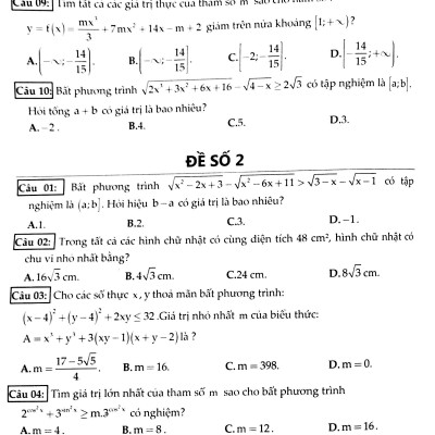 100 Đề Kiểm Tra Định Kì Trắc Nghiệm Toán Lớp 12