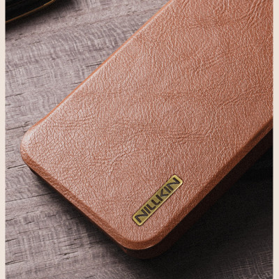 Bao da chống sốc ngăn đựng thẻ card cho Samsung Galaxy S25 Ultra , S25 Plus , S25 hiệu Nillkin Qin Pro - Da PU cao cấp, Viền TPU, sang trong, nắp trượt bảo vệ camera - Hàng nhập khẩu