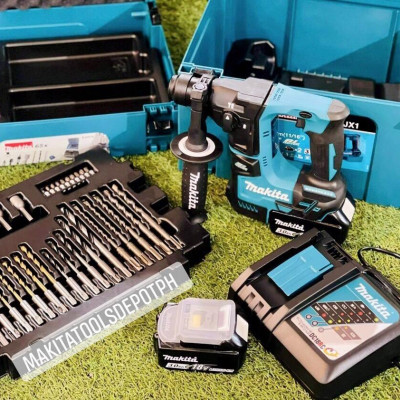 MÁY KHOAN ĐỘNG LỰC DÙNG PIN 18V (1 SẠC NHANH DC18RC, 2 PIN 18V) (KÈM 65 PHỤ KIỆN) MAKITA DHR171FJX1 - HÀNG CHÍNH HÃNG