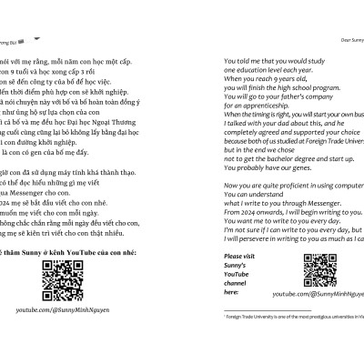 Sách - Dear Sunny - Những Bức Thư Trao Gửi Yêu Thương Và Trí Tuệ