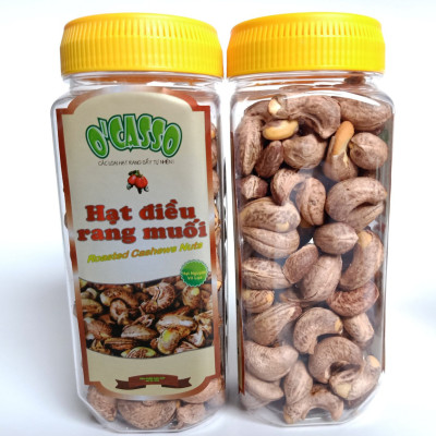 Hạt Điều Rang Muối Vỏ Lụa Loại A O
