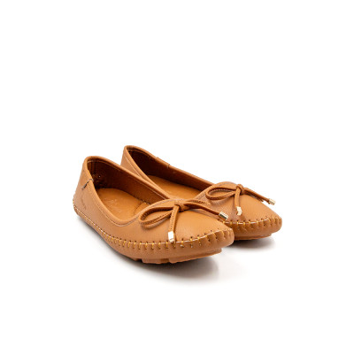 Giày Búp Bê Nữ Da Microfiber Đính Nơ Siêu Nhẹ Tomoyo TMW32202