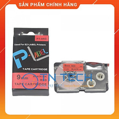 Nhãn in CASIO PT-9RD - Chữ đen nền đỏ 9MM x 8M - Dùng cho máy in nhãn CASIO [Hàng nhập khẩu]