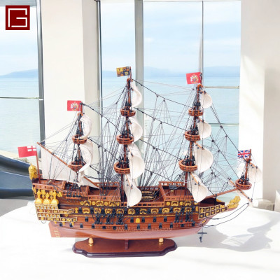 Mô Hình Thuyền Gỗ Phong Thủy Dạng Thuyền Cổ SOVEREIGN OF THE SEAS, thuyền buồm phong thủy, hàng chính hãng