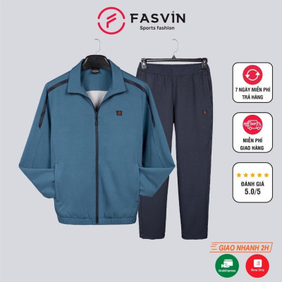 Bộ Quần Áo Gió Thể Thao Nam FASVIN BC21485.HN 02 Lớp Lót Thun Dày Dặn Ấm Áp Chất Vải Và Phom Dáng Rất Đẹp