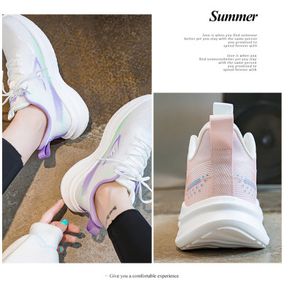 Giày thể thao nữ, giày chạy bộ đế êm nhẹ, thoáng khí đế cao su đúc, chống trơn trượt hạn chế mòn  – GNU2082