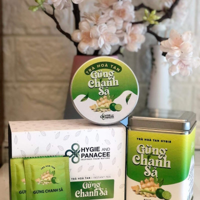 Trà Thảo Dược Gừng Chanh Sả Hygie Giúp Phòng Ngừa Cảm Cúm, Tăng Cường Miễn Dịch, Giải Độc Cơ Thể, Làm Đẹp Da