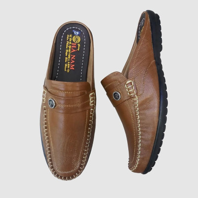 Dép Bít Mũi Nam HÀ NAM Da Bò Thật Cao Cấp GSB20120