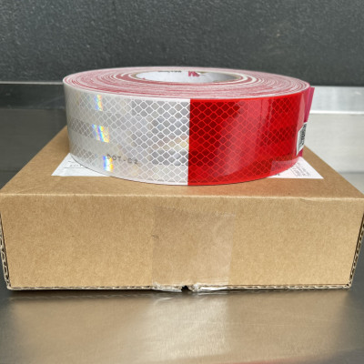 Decal phản quang 3M 983 Trắng - Đỏ