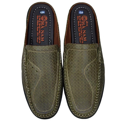 Dép Bít Mũi Nam Da Bò Thật TiTi ĐÔ Cao Cấp GSB2070d