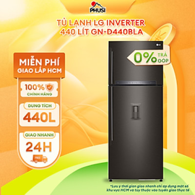 TỦ LẠNH LG INVERTER GN-D440BLA (440 Lít) Model 2019 - HÀNG CHÍNH HÃNG