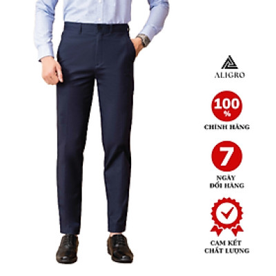 Quần kaki nam ALIGRO chất liệu kaki mềm mịn cao cấp dáng slimfit màu navy ALGK072