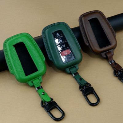 Bao da ép phom Handmade bọc chìa khóa xe ô tô TOYOTA da bò thât giá tận xưởng (có bán sỉ)