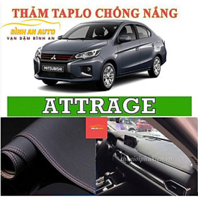 Thảm Taplo da vân cacbon MITSUBISHI ATTRAGE đời 2015-2021 cao cấp, chống nóng, chống trơn trượt