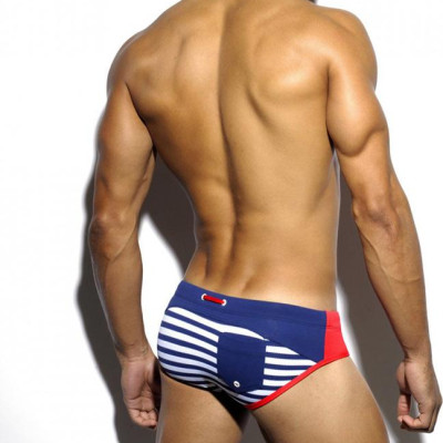 Quần bơi nam tam giác trẻ trung, đồ bơi nam đẹp thiết kế màu sọc độc đáo