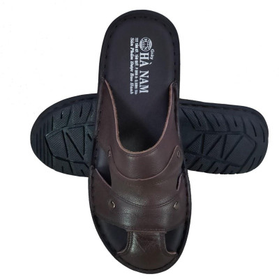 Dép Bít Mũi Nam Da Bò Thật TiTi ĐÔ Cao Cấp GSB2044d