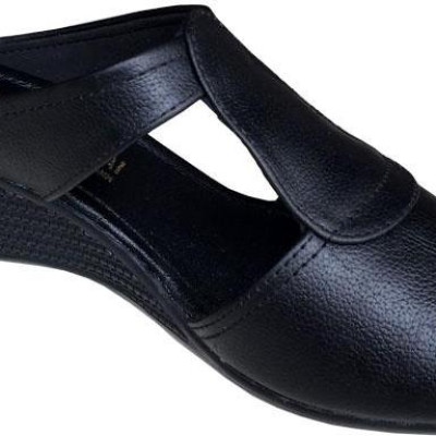 Dép nữ đế xuồng Trường Hải cao 6.5cm quai dép da bò thật không bong tróc đế cao su không trơn thời trang cao cấp DXN0822