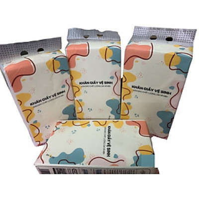 Combo 4 bịch khăn giấy rút treo tường, 1280 tờ/bịch, dập vân 4D, siêu dai và mềm mịn