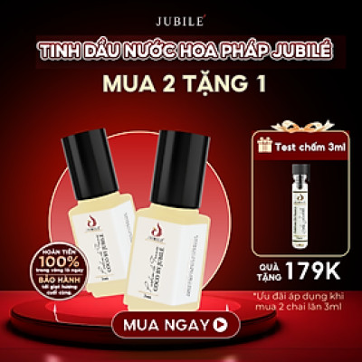 Miss by Jubilé - Tinh dầu nước hoa Pháp Nữ Minisize Dạng lăn 3ml Thơm Lâu, Sang Trọng, Quyến Rũ