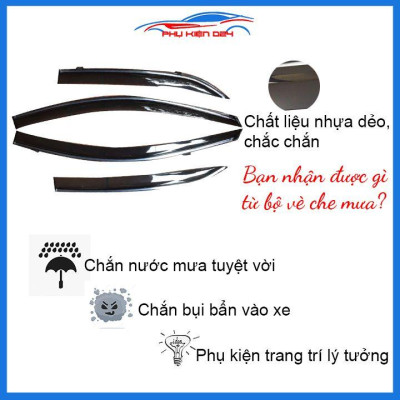 Vè mưa Altis 2009-2010-2011-2012-2013 vè chỉ mạ che mưa bảo vệ xe