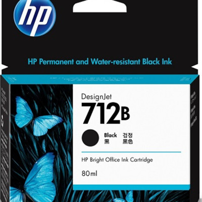 Mực In Phun HP 712B Black Ink Cartridge 80ml (3ED29A) - Hàng chính hãng