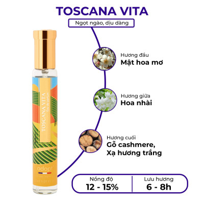 Nước hoa nữ chính hãng Adopt Toscanavita Hương Ngọt Ngào Thanh Lịch Dung Tích 30ml
