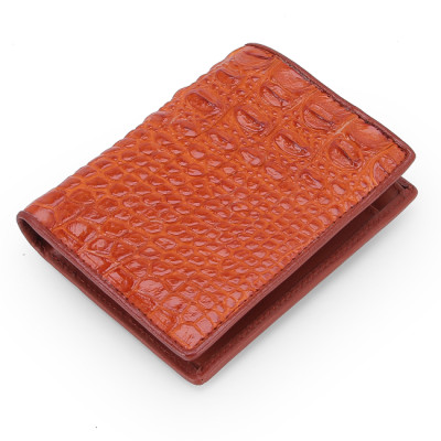 Ví Nam Da Cá Sấu Kiểu Đứng Huy Hoàng HT2230 (12.5 x 10 cm) - Vàng