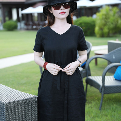 Đầm đũi suông nữ cổ tim ngắn tay, form suông thiết kế đơn giản dễ mặc Haint Boutique Da196