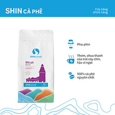 Cà phê VN Phin Đà Lạt Blend - SHIN Cà Phê - Cà phê đặc sản pha phin - Gói 250g